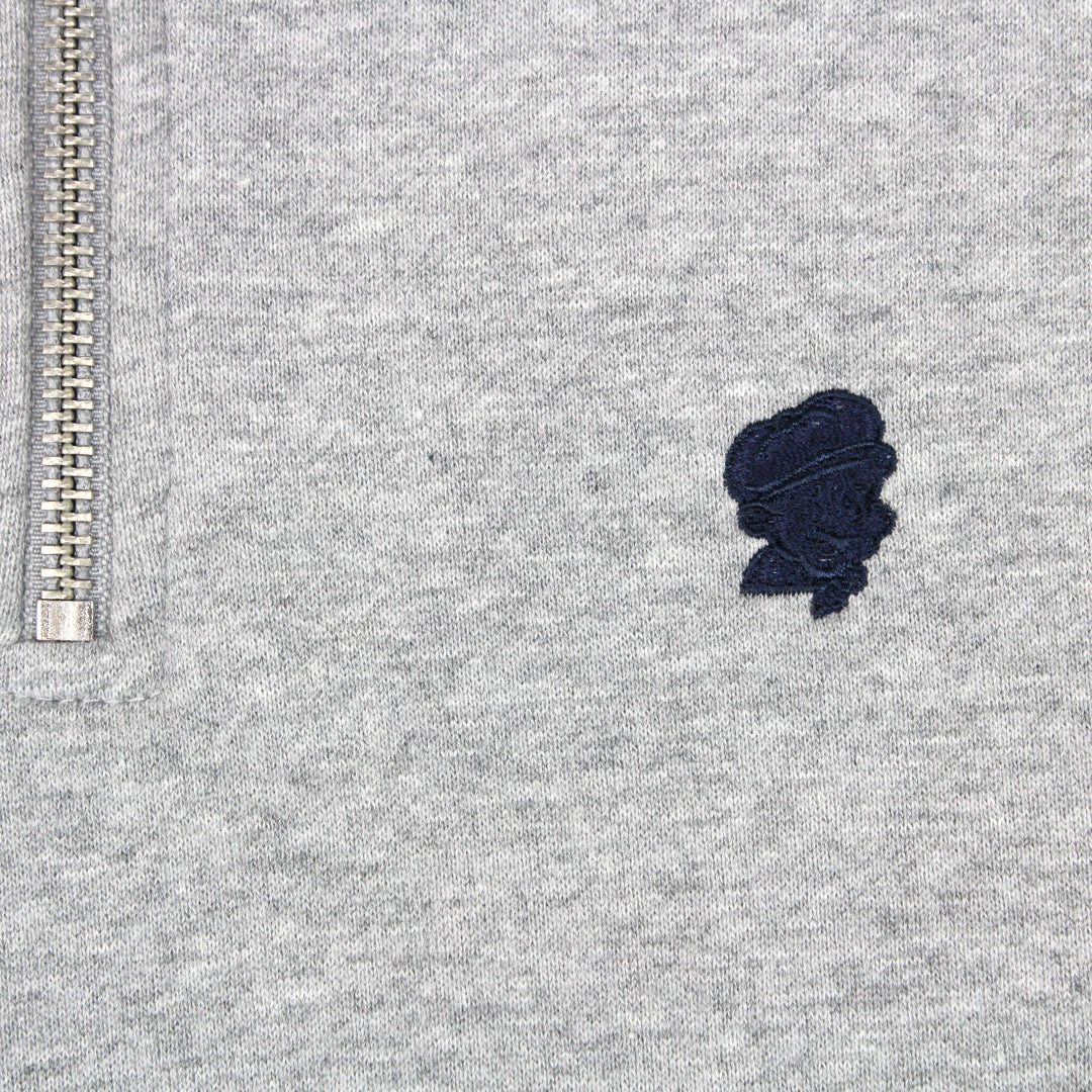 Paperboy Half Zip Crewneck - Heather Grey – Headliners