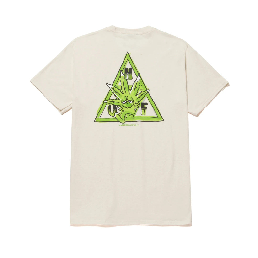 HUF - Green Buddy Triple Triangle Tee - Natural