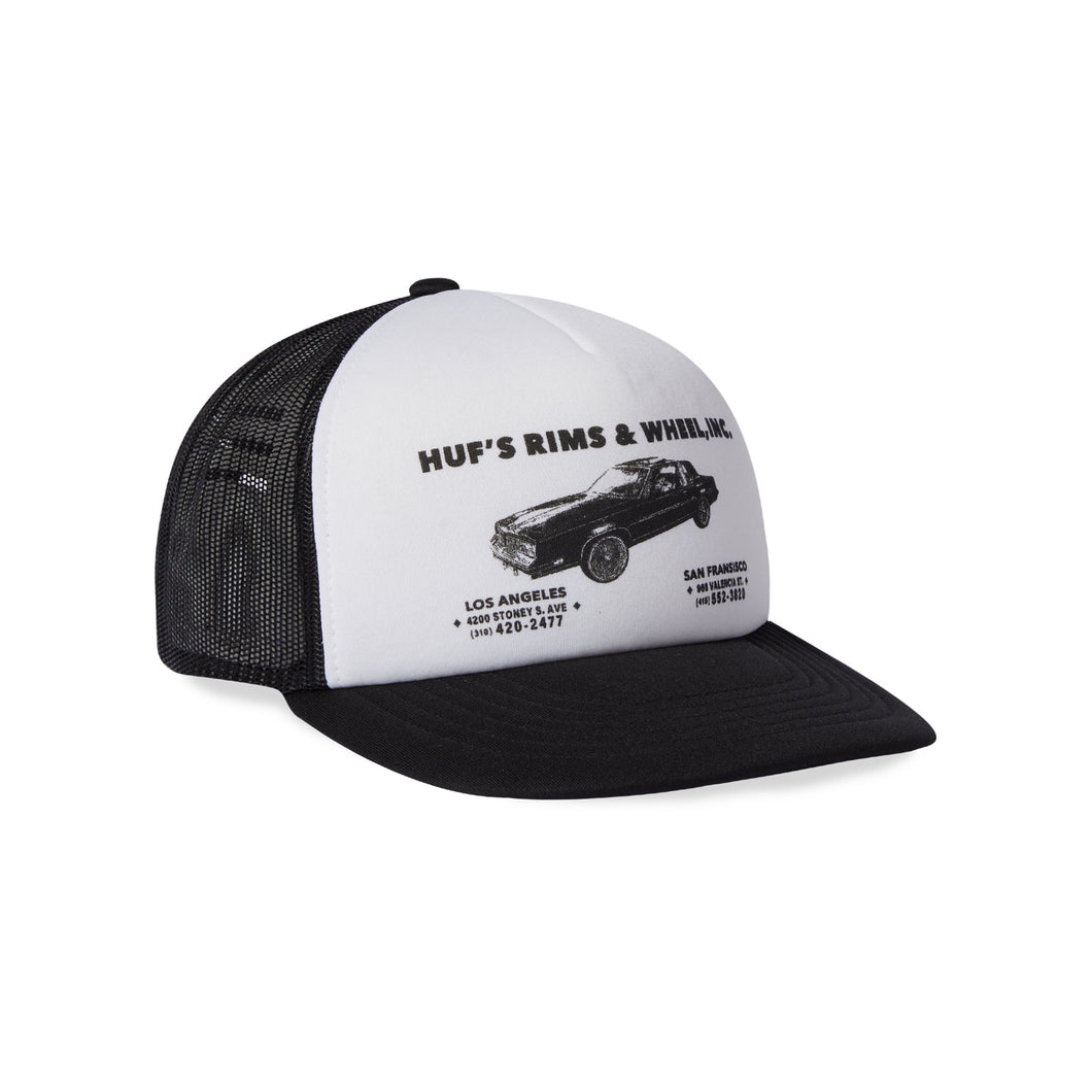 HUF - Rims and Wheels Trucker Hat - Black